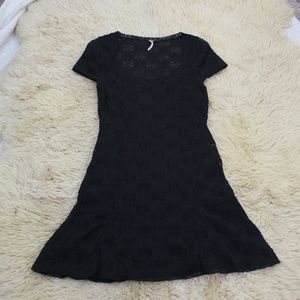 Free People Black Flower Dress Size Small